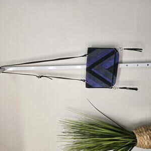 Zara Geometric Suede Leather Crossbody Bag with‎ Tassels